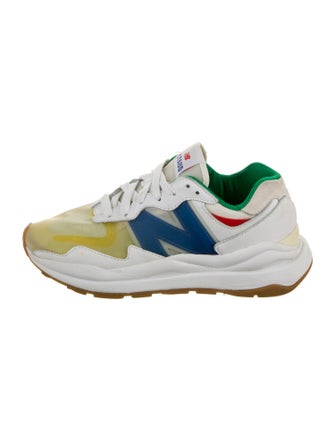 New Balance x Staud Leather Colorblock Pattern Athletic Sneakers