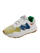 New Balance x Staud Leather Colorblock Pattern Athletic Sneakers