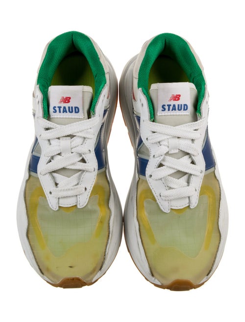 New Balance x Staud Leather Colorblock Pattern Athletic Sneakers