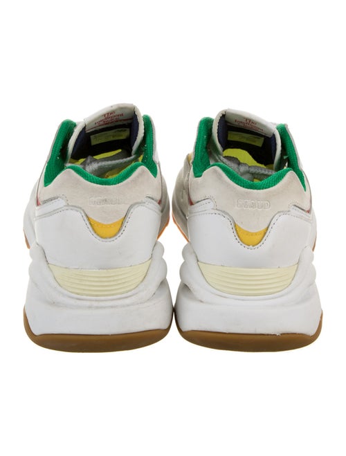 New Balance x Staud Leather Colorblock Pattern Athletic Sneakers