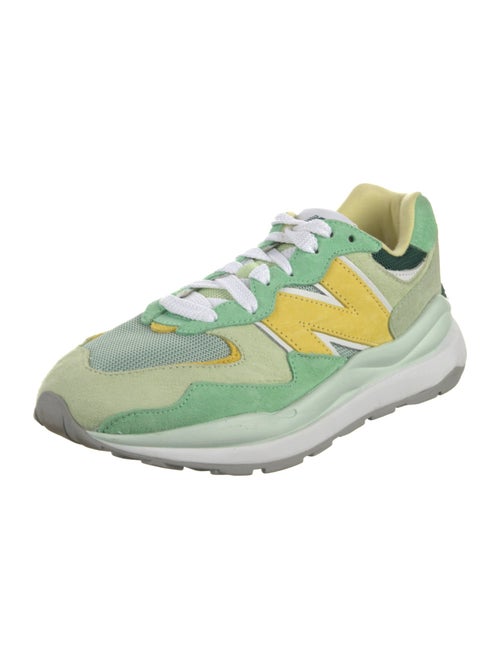 New Balance x Staud Suede Colorblock Pattern Sneakers