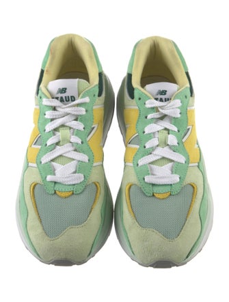 New Balance x Staud Suede Colorblock Pattern Sneakers