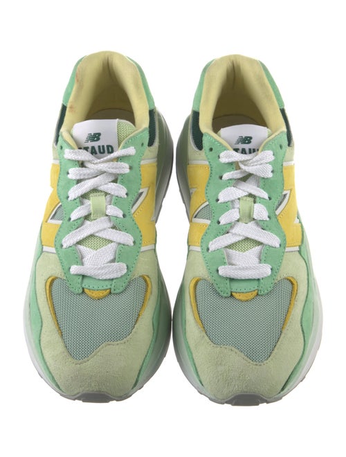 New Balance x Staud Suede Colorblock Pattern Sneakers