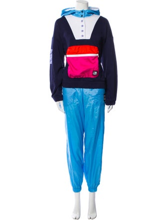 New Balance x Staud Graphic Print Biker Jacket