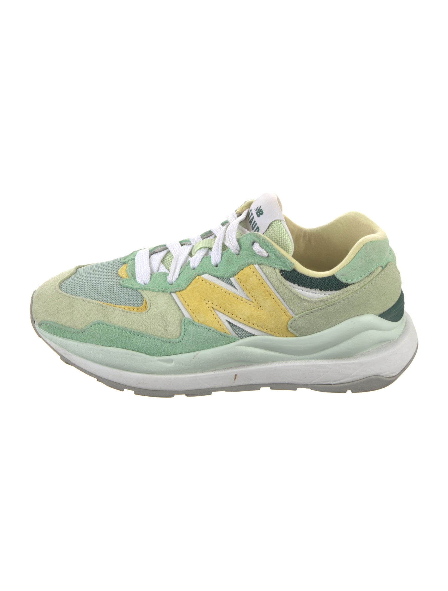 New Balance x Staud Suede Printed Athletic Sneakers