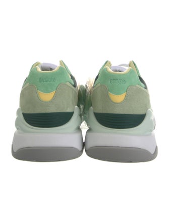 New Balance x Staud Suede Colorblock Pattern Athletic Sneakers