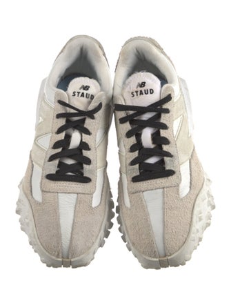 New Balance x Staud Suede Colorblock Pattern Athletic Sneakers
