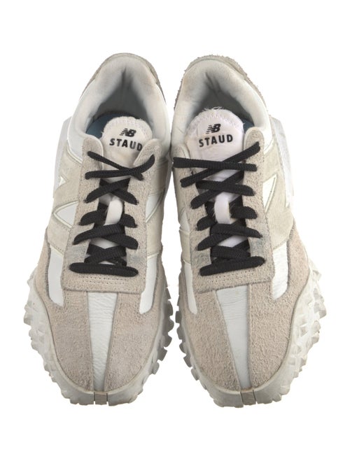 New Balance x Staud Suede Colorblock Pattern Athletic Sneakers