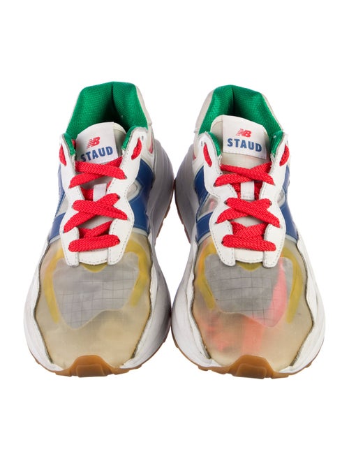 New Balance x Staud Leather Graphic Print Chunky Sneakers