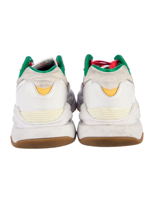 New Balance x Staud Leather Graphic Print Chunky Sneakers