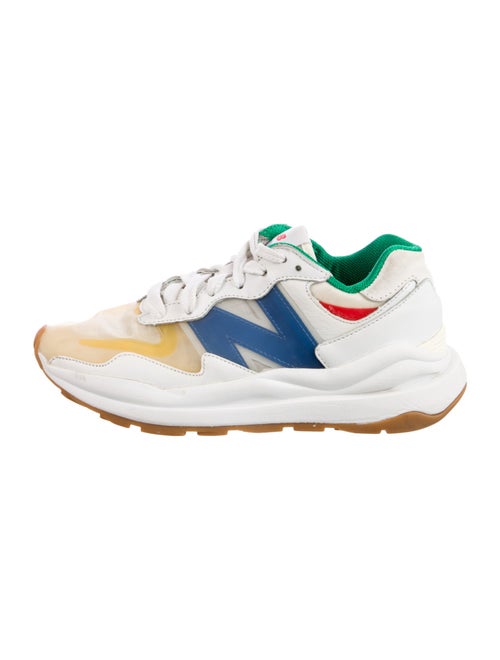 New Balance x Staud Leather Colorblock Pattern Athletic Sneakers