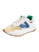 New Balance x Staud Leather Colorblock Pattern Athletic Sneakers