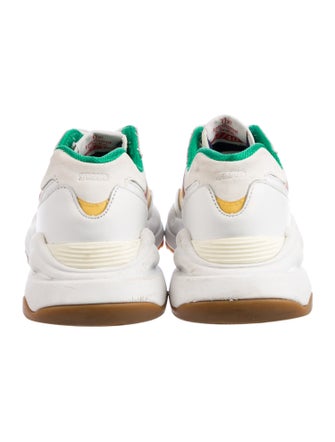 New Balance x Staud Leather Colorblock Pattern Athletic Sneakers