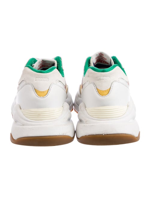 New Balance x Staud Leather Colorblock Pattern Athletic Sneakers