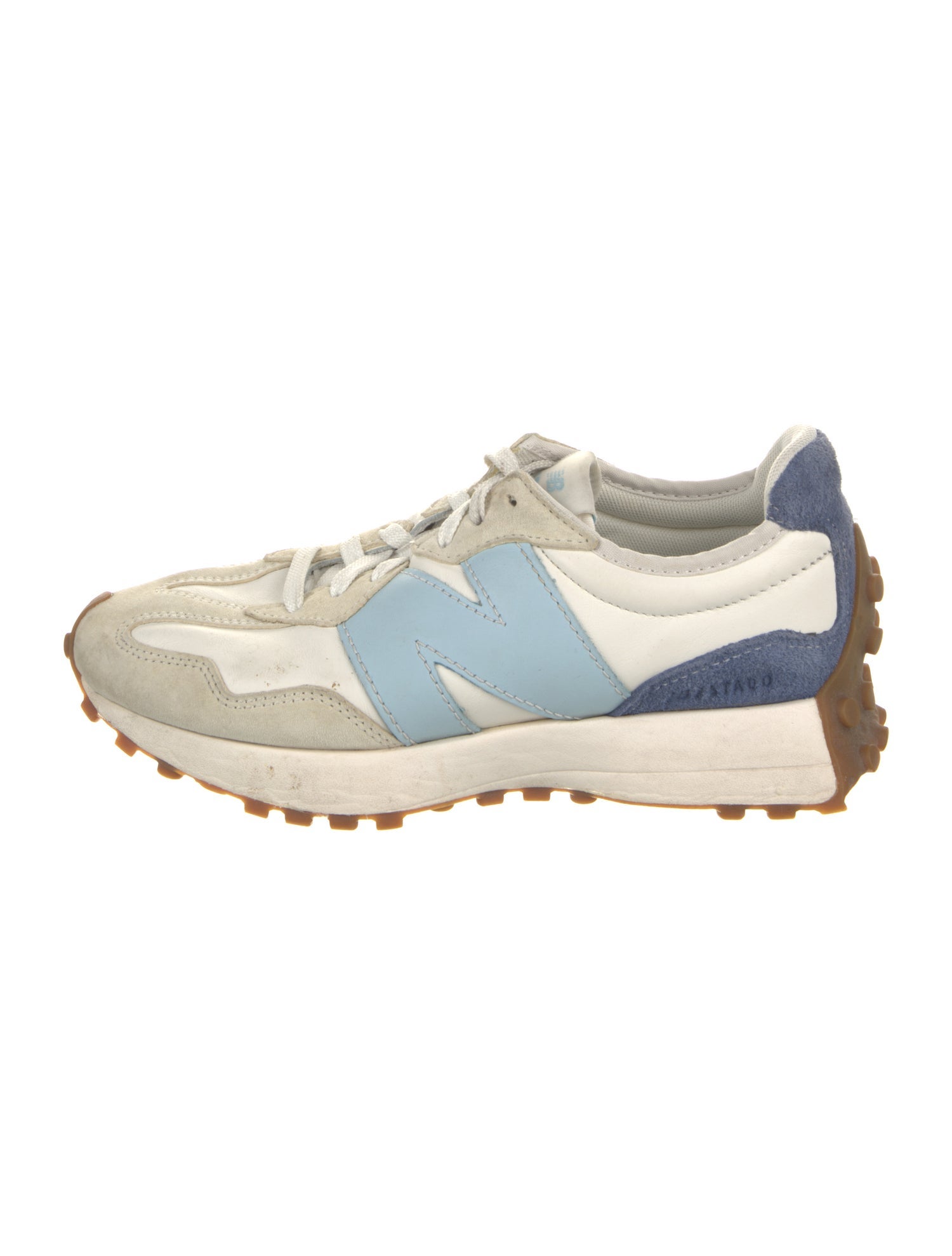 New Balance x Staud Suede Graphic Print Sneakers