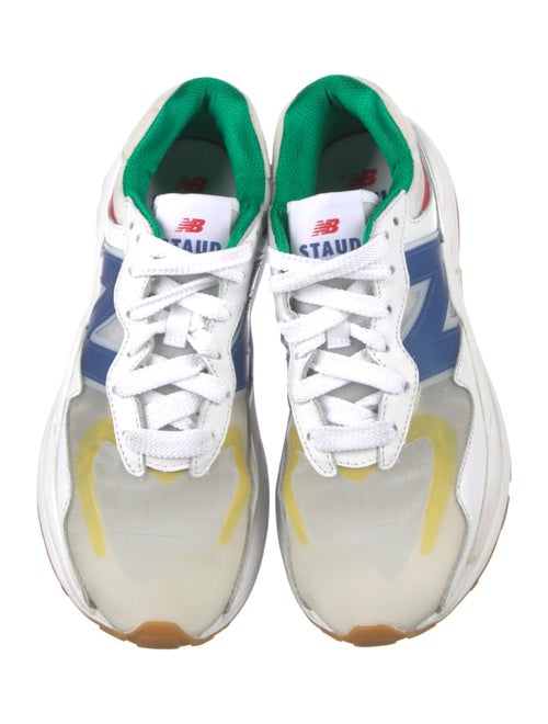 New Balance x Staud Leather Graphic Print Athletic Sneakers