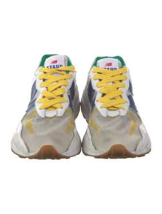 New Balance x Staud Leather Patterned Athletic Sneakers