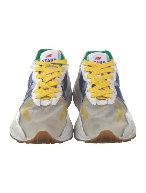 New Balance x Staud Leather Patterned Athletic Sneakers