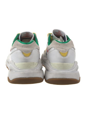 New Balance x Staud Leather Patterned Athletic Sneakers