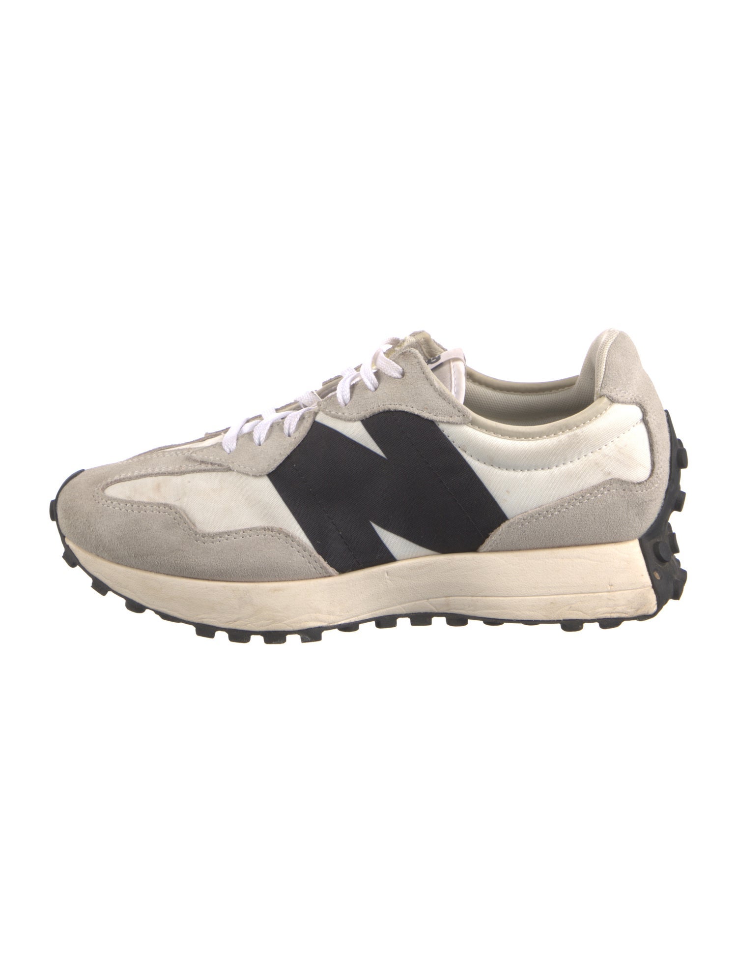 New Balance x Staud Suede Colorblock Pattern Athletic Sneakers