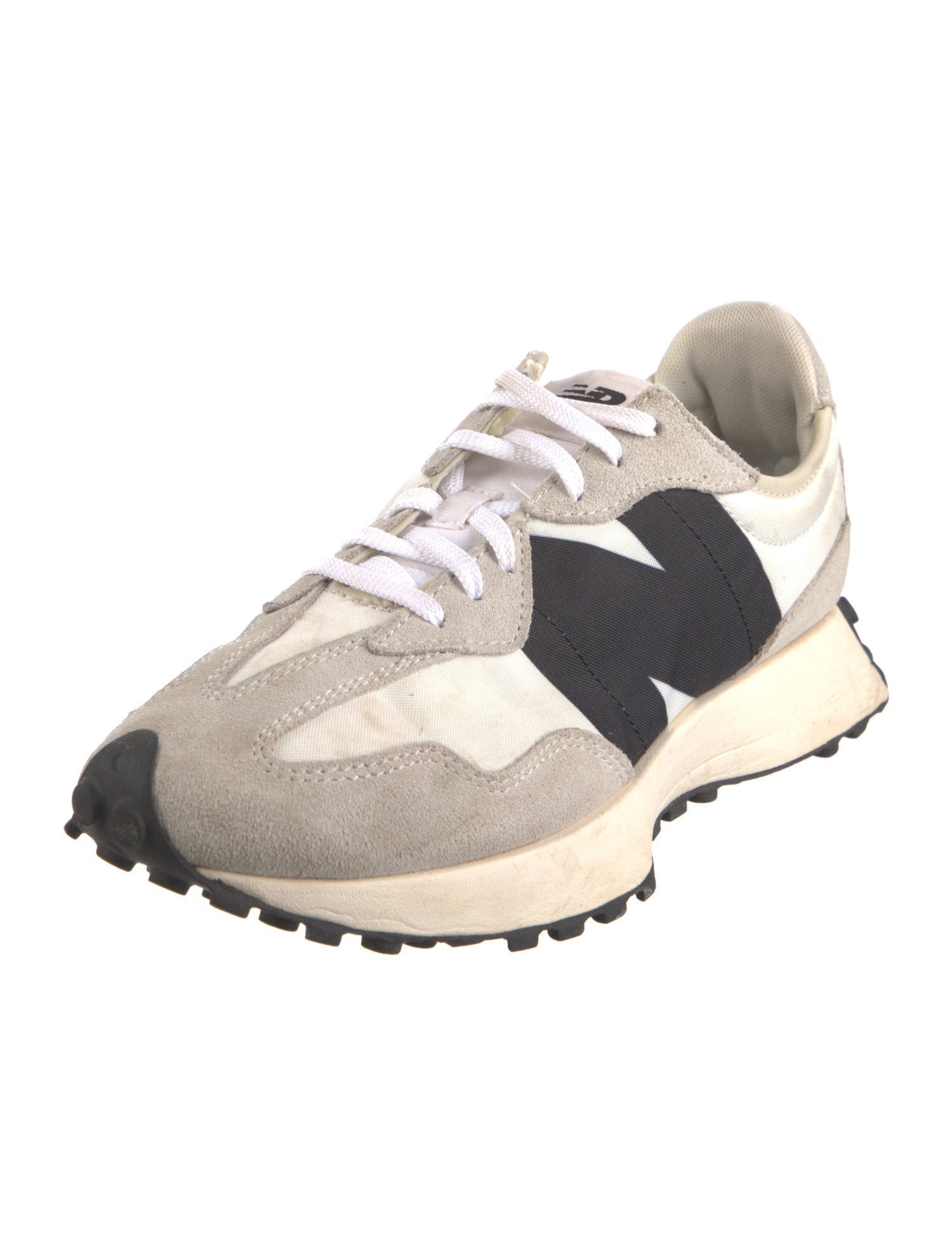 New Balance x Staud Suede Colorblock Pattern Athletic Sneakers
