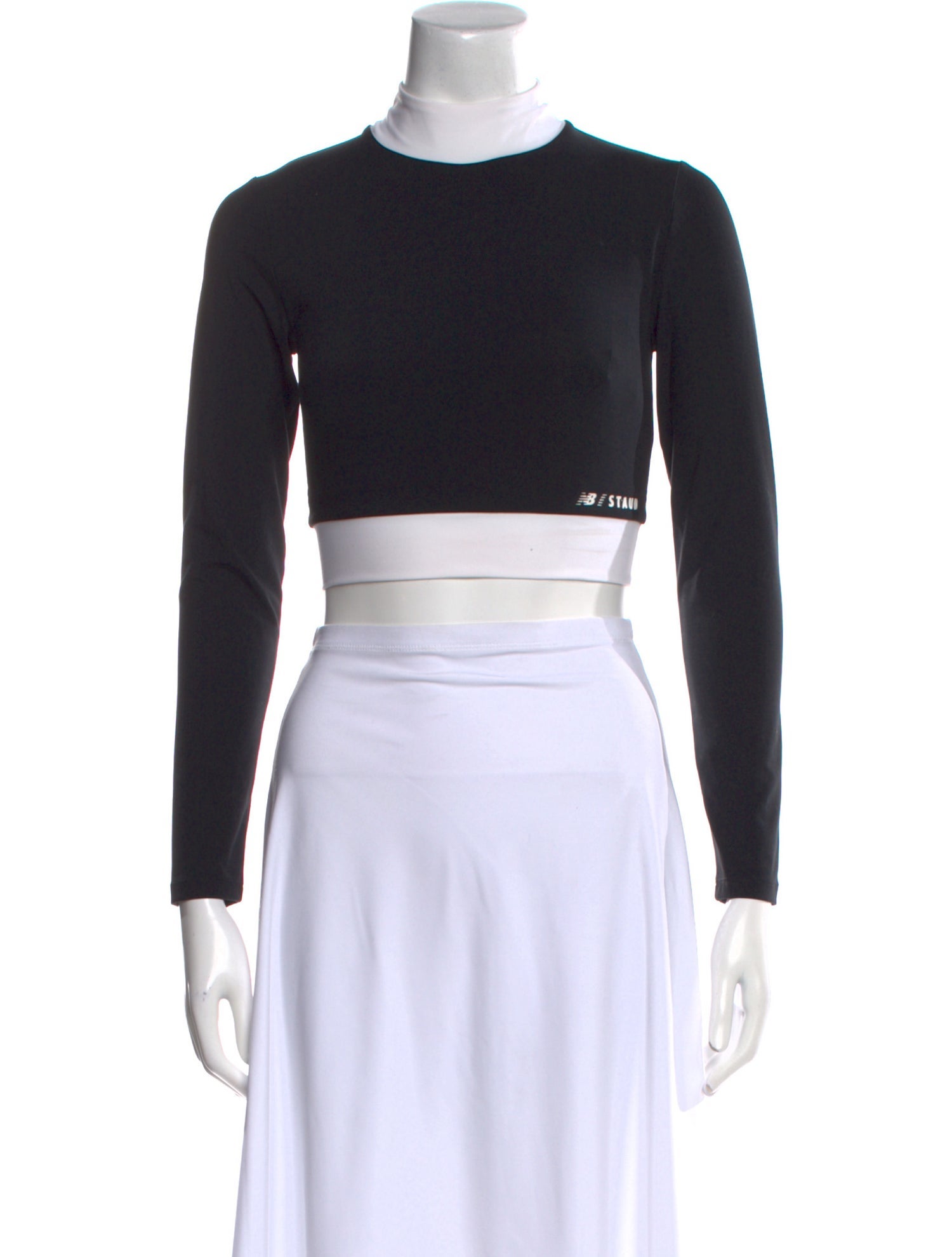 New Balance x Staud Mock Neck Long Sleeve Crop Top