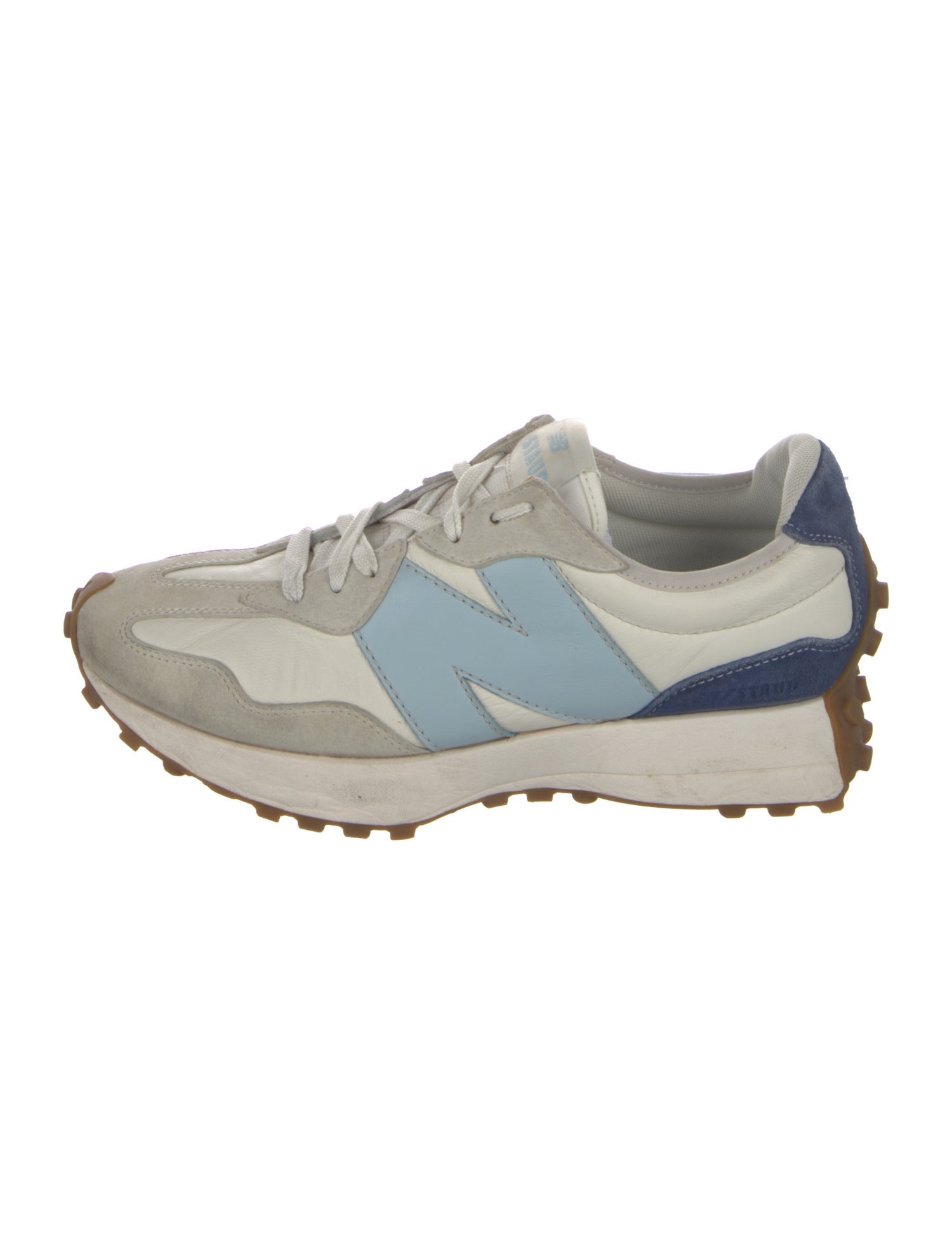 New Balance x Staud Leather Colorblock Pattern Athletic Sneakers