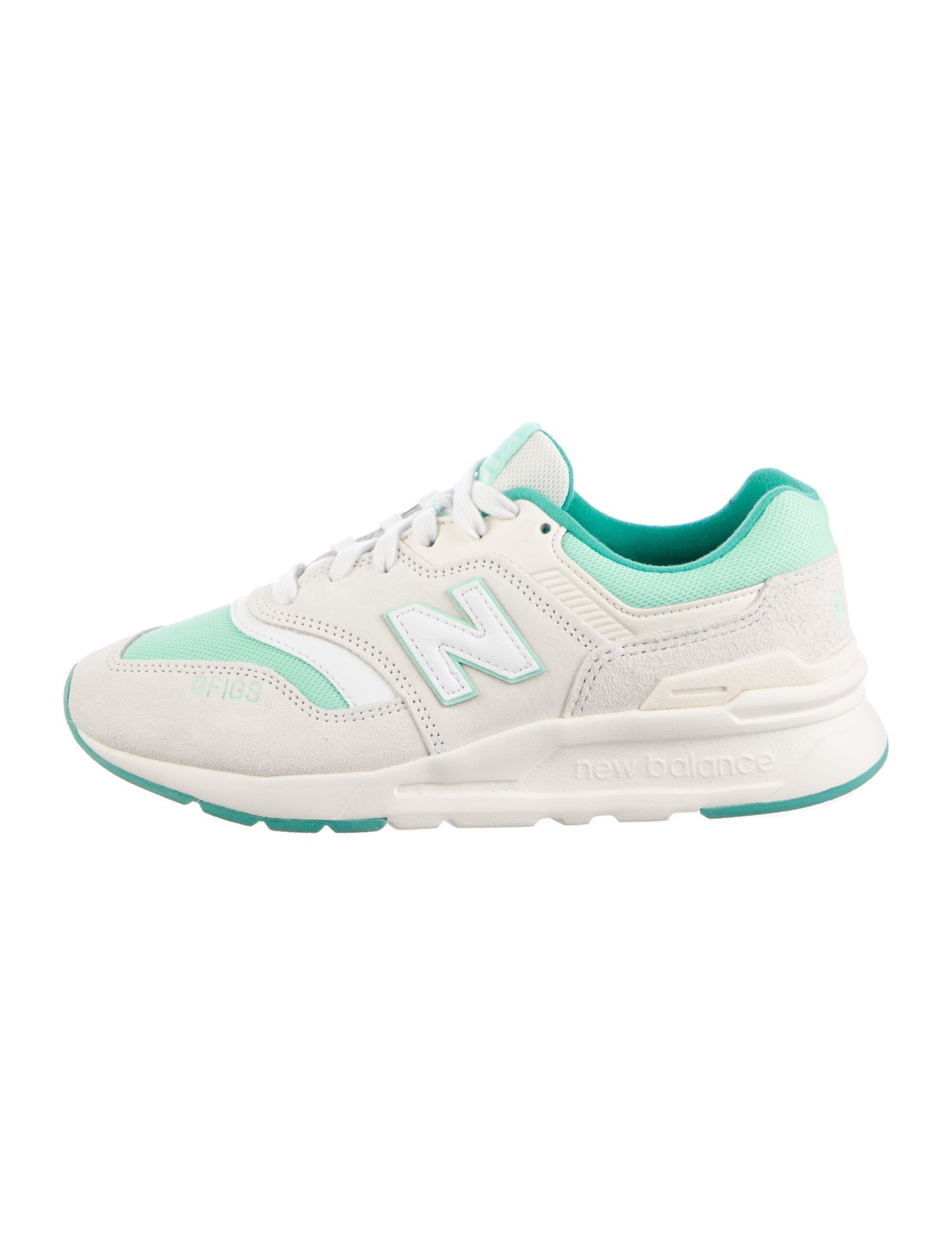 New Balance x FIGS Suede Colorblock Pattern Athletic Sneakers