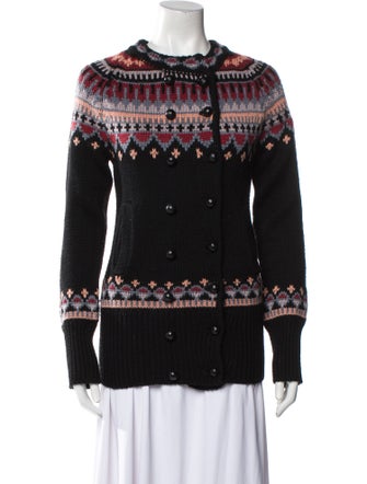 Nicholas K Merino Wool Printed Sweater