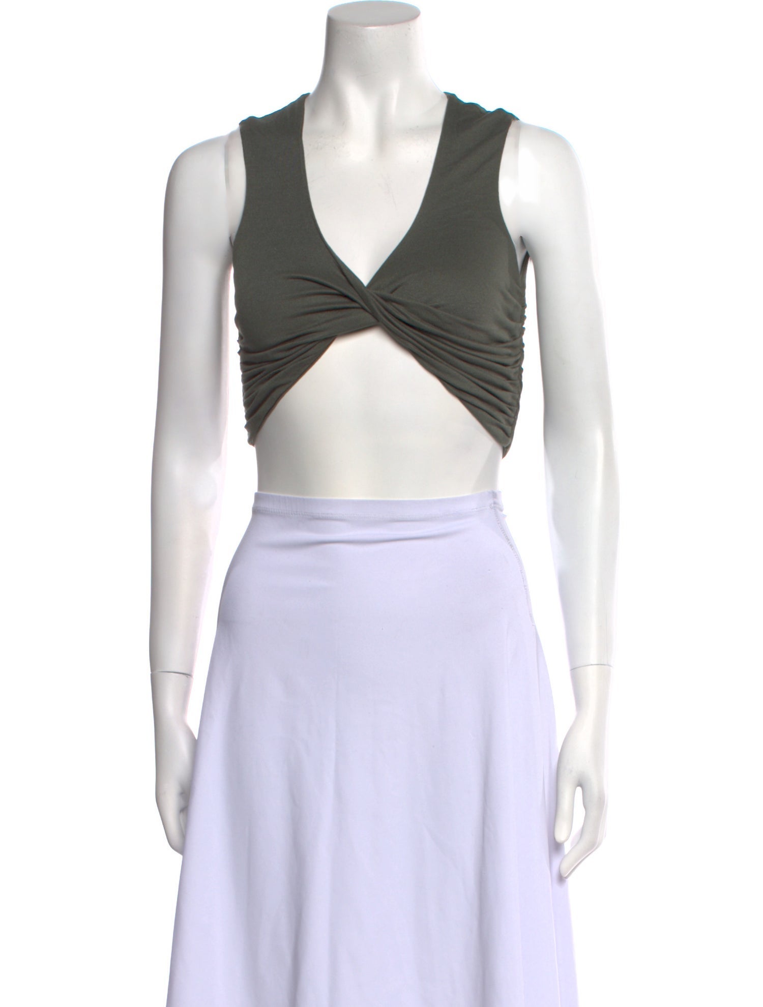 Nicholas K V-Neck Sleeveless Crop Top