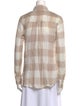 Nicholas K Plaid Print Long Sleeve Button-Up Top