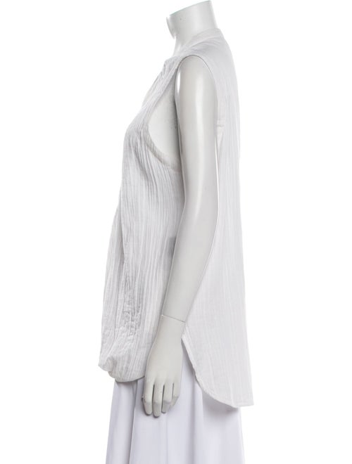 Nicholas K Mock Neck Sleeveless Button-Up Top