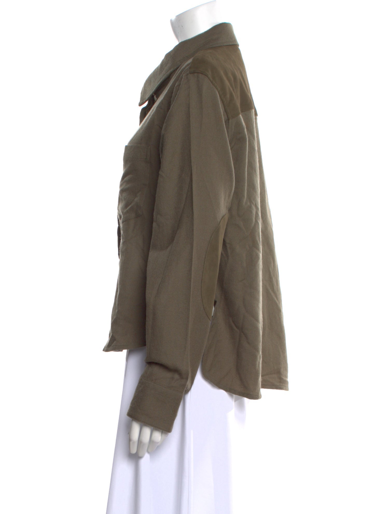 Nicholas K Wool Long Sleeve Button-Up Top