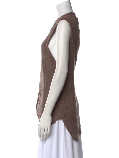Nicholas K V-Neck Sleeveless Button-Up Top