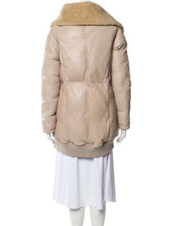 Nicholas K Leather Faux Fur Coat