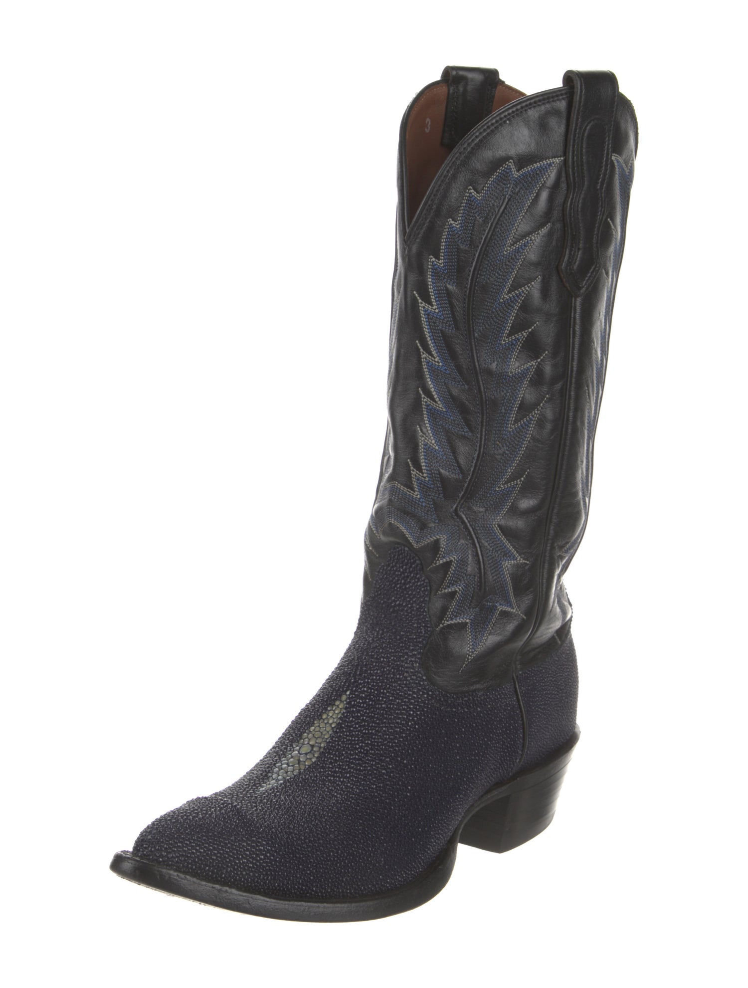 Nocona Boots Leather Embroidered Accent Western Boots