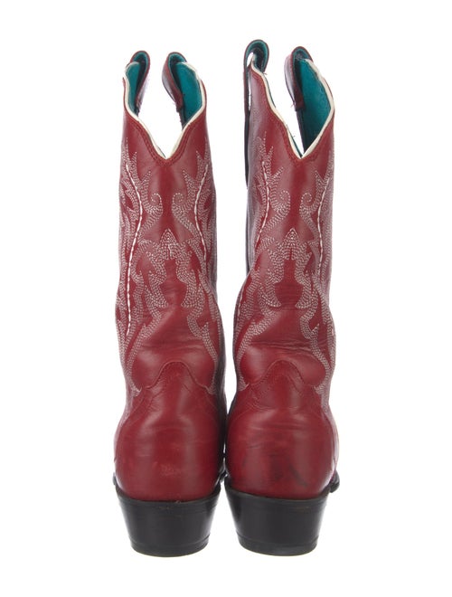 Nocona Boots Leather Colorblock Pattern Western Boots