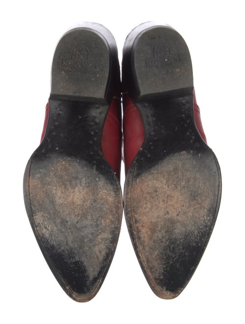 Nocona Boots Leather Colorblock Pattern Western Boots