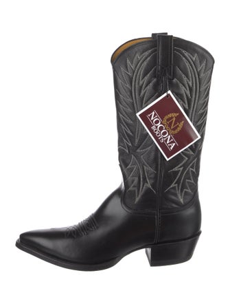 Nocona Boots Leather Graphic Print Western Boots