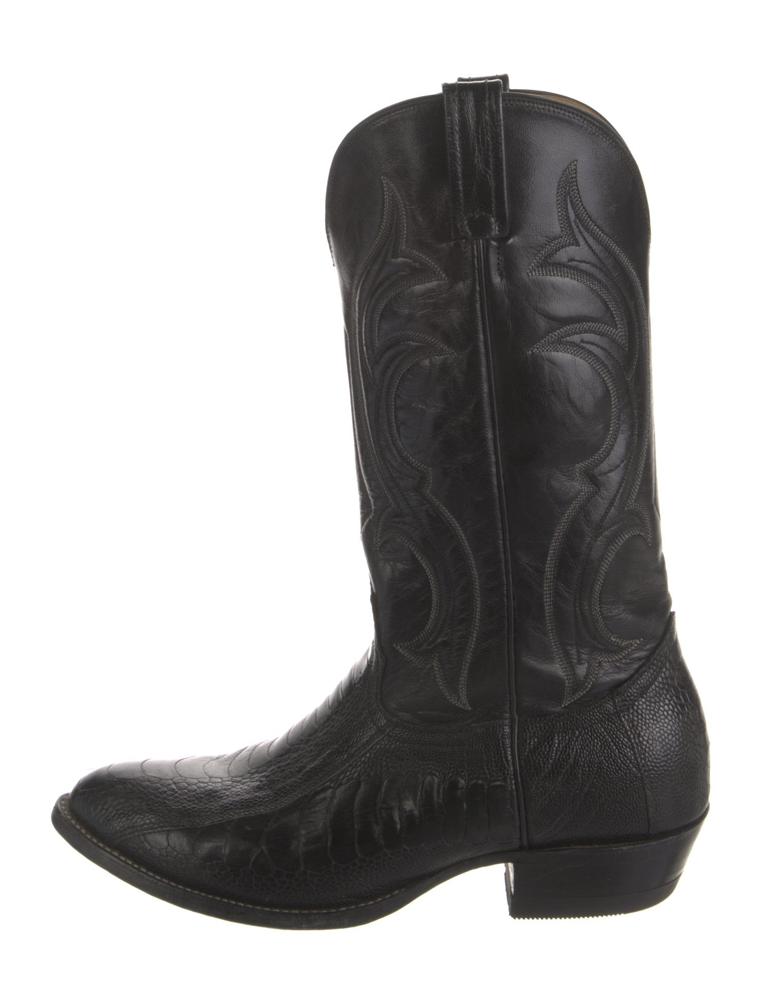 Nocona Boots Leather Embroidered Accent Western Boots