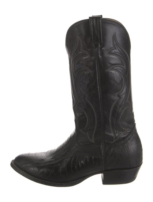 Nocona Boots Leather Embroidered Accent Western Boots