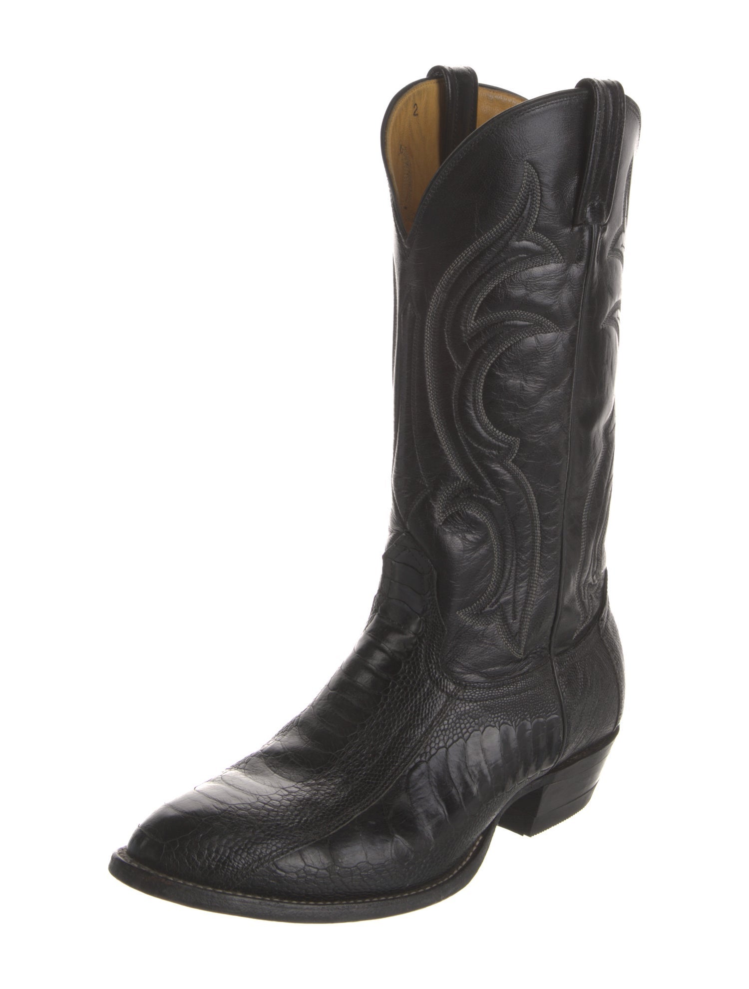 Nocona Boots Leather Embroidered Accent Western Boots