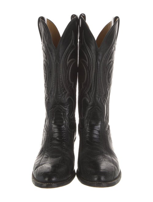 Nocona Boots Leather Embroidered Accent Western Boots