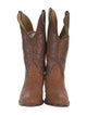 Nocona Boots Leather Colorblock Pattern Western Boots