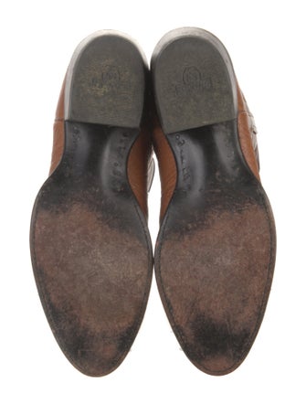 Nocona Boots Leather Colorblock Pattern Western Boots