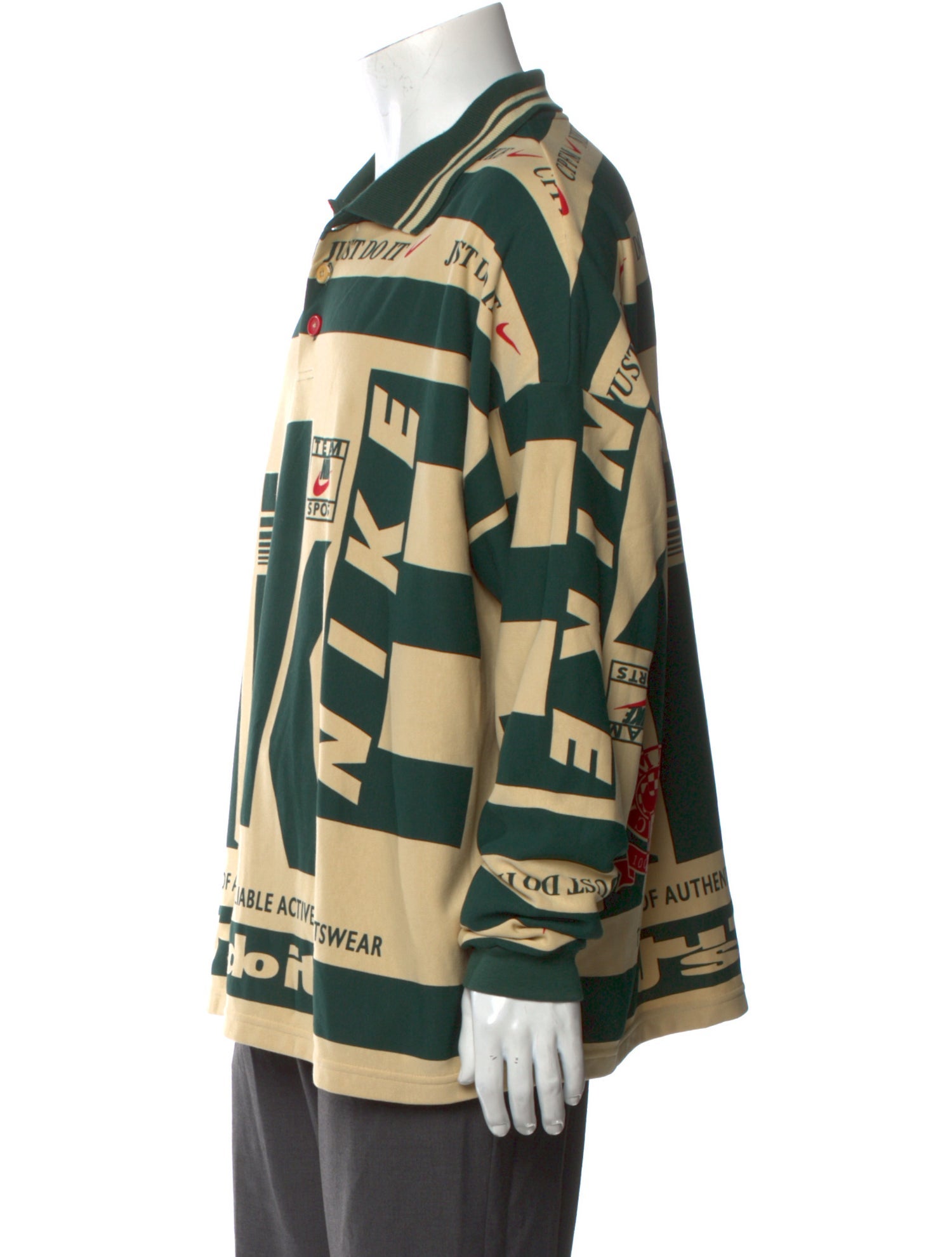 nike x cactus plant flea market long sleeve polo natural