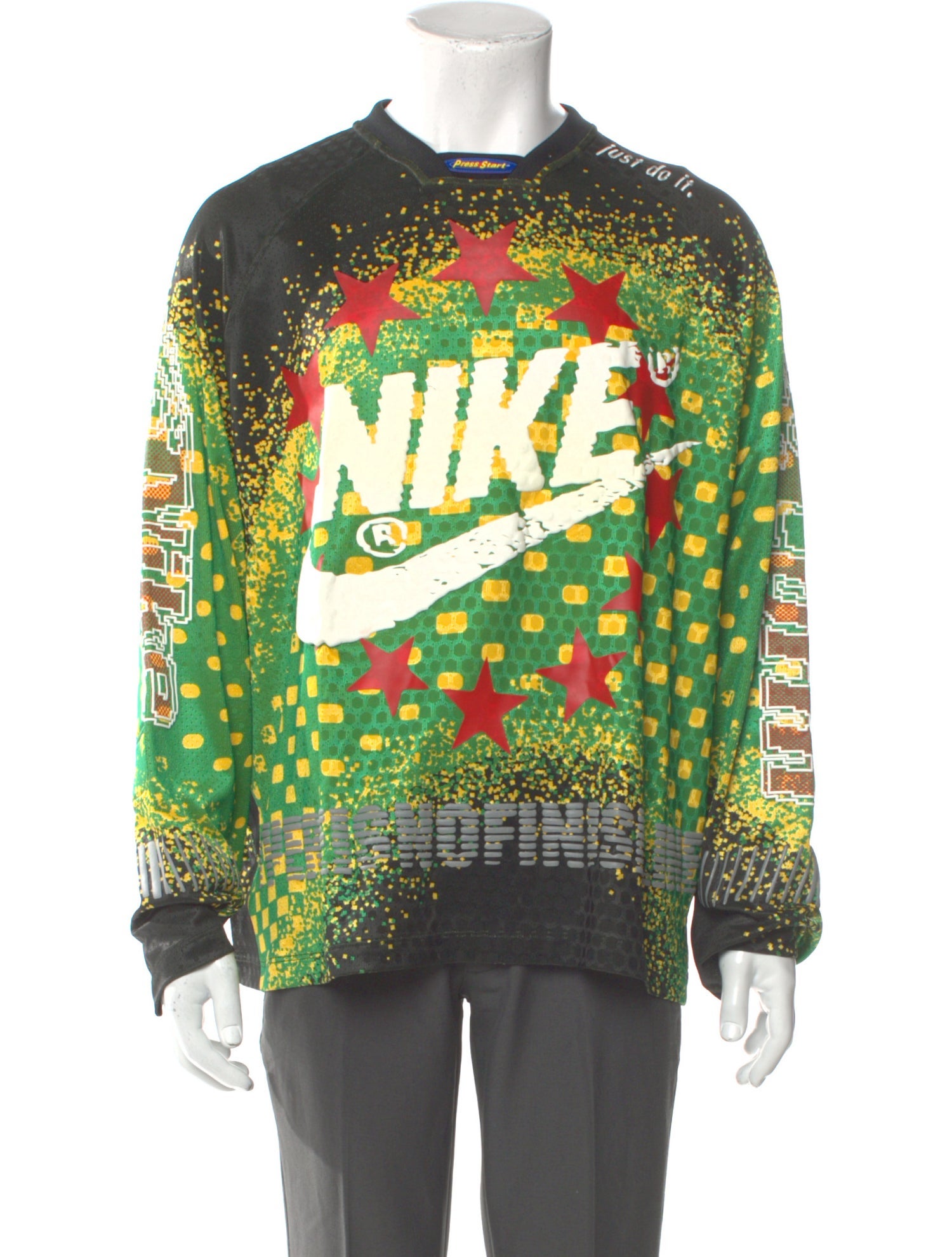 Nike x Cactus Plant Flea Market 'ThereIsNoFinishline' Goalie Jersey Graphic Print T-Shirt