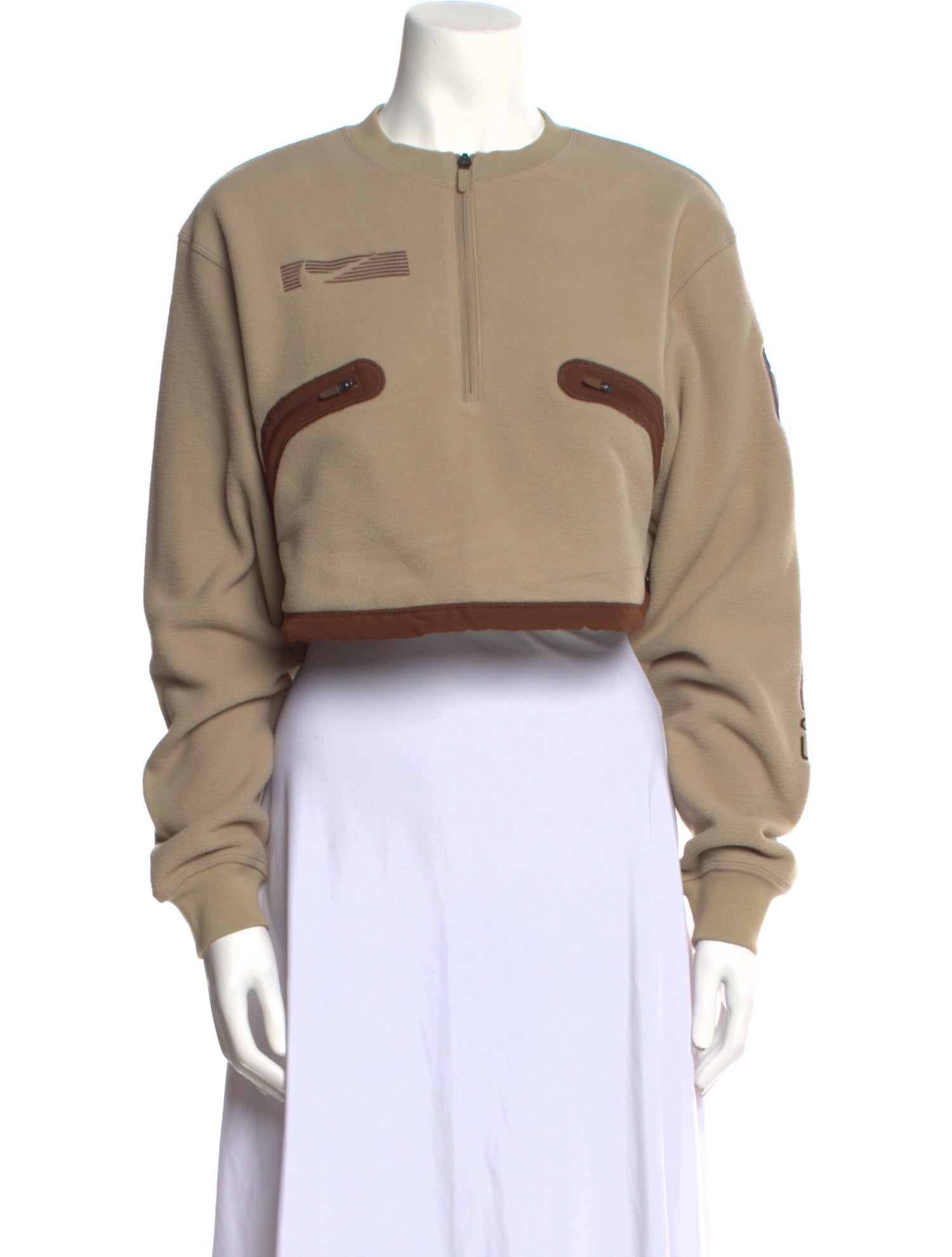 Nike x CACT.US CORP Pullover Cropped Graphic Print Sweatshirt