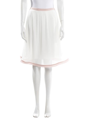 Pre-owned Na-kd Knee-length Skirt In White