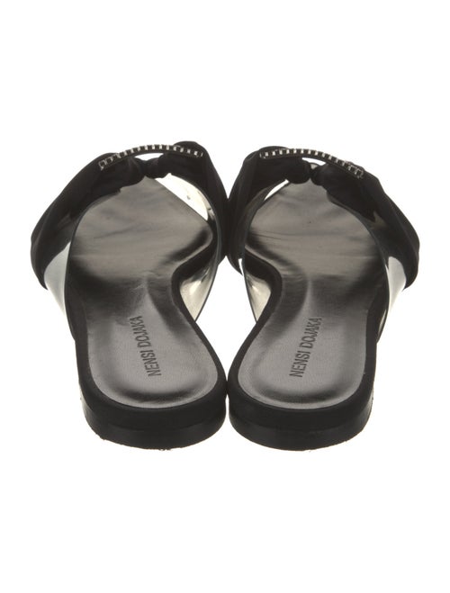 Nensi Dojaka Satin Crystal Embellishments Mules